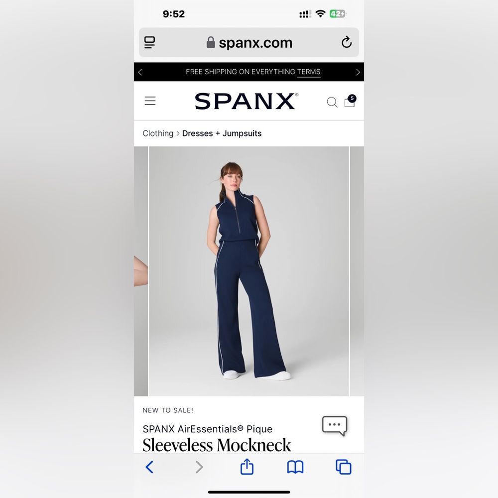 NWT SPANX Timeless Navy Jumpsuit